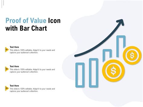Proof Of Value Icon With Bar Chart PowerPoint Presentation Sample