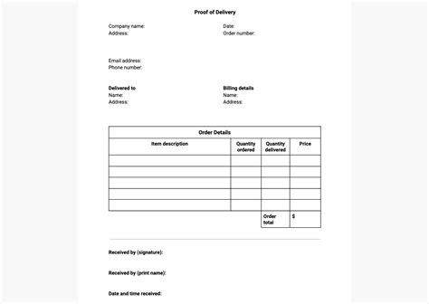 Proof of Delivery Template OptimoRoute