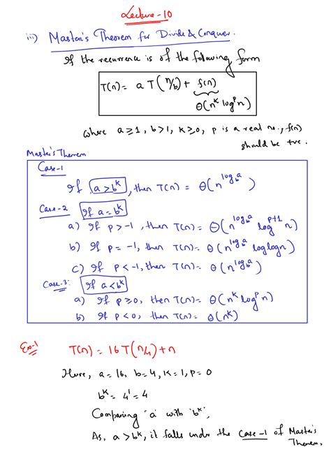 Proof of the Master Theorem - Divide-and-Conquer Coursera