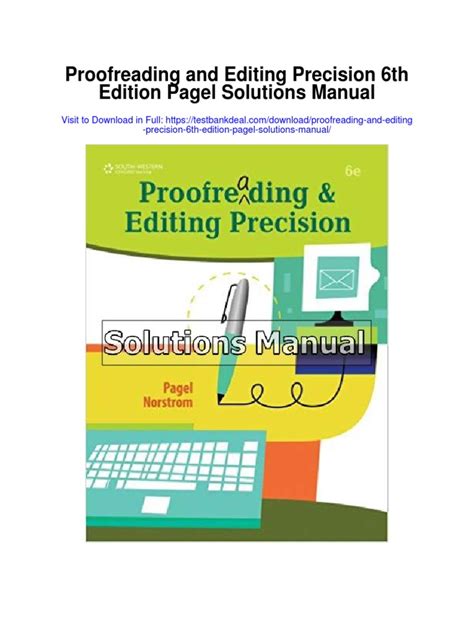 Proofreading and editing precision solutions manual 6. - Mg workshop manual mg mgc part no akd7133 2.