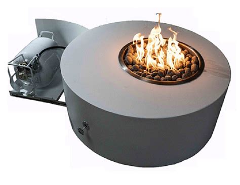 Propane fire pit with hidden tank.  And if you&rsquo;re looking for a concrete fire pit wit...