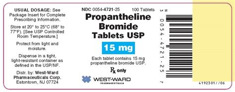 Propantheline: Package Insert - Drugs.com