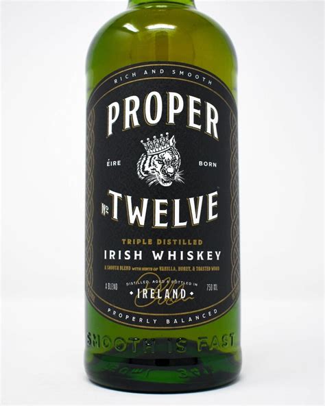 Proper 12 irish whiskey. Proper No Twelve Irish Whiskey 750ml Related Products. There are no offers currently available for this product. The last offer was seen on 18/06/2023 from Pick n Pay for R399.99 Sign up for our newsletter. To get the latest product news, reviews and DAILY DEALS 