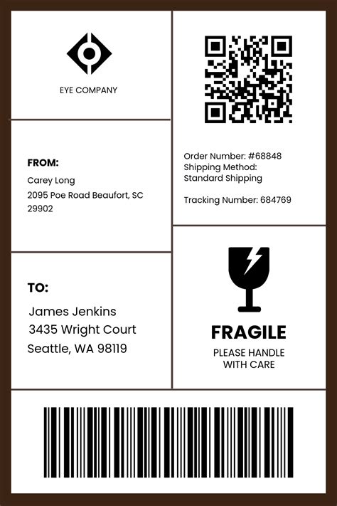 Proper Shipping Label Format 02/2022
