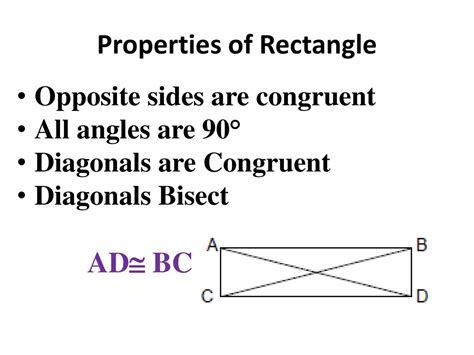 Properties Of Diagonals Of Rectangle Slide Course