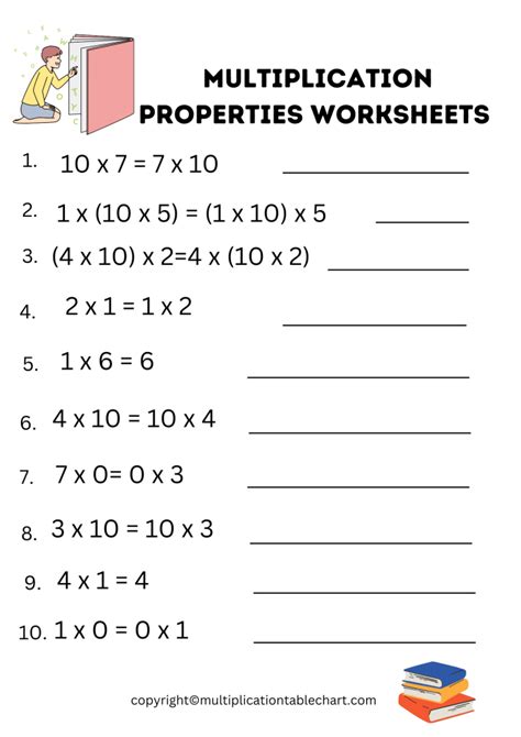 Properties Of Multiplication Worksheet For Grade 2