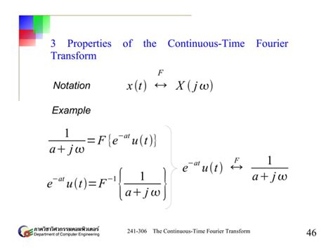Properties of fourier transform ppt. g.  Unit II Continuous Time Fourier Transform: De...