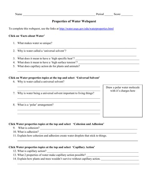 ⭐ ⭐ ⭐ Editable MS Word, PDF, and Google Slides all inserted! This Objekte of Water webquest teaches students about the properties von watering and how these properties sustain life on Terrestrial. This resource makes a great introduction, review, abandoned student work, sub-plan, guided practice, or student....