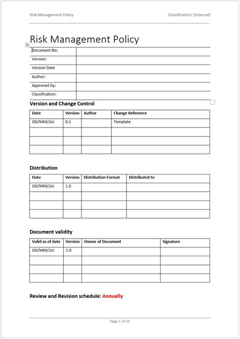 Property Management Policies And Procedures Template Risk Management Management Program Management