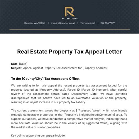 Property Tax Protest Template