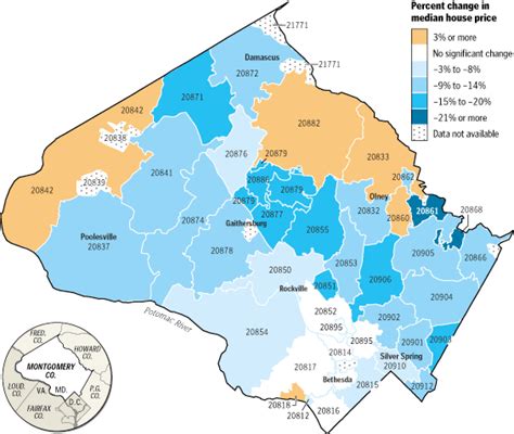 Property values are up about 30 percent in Montgomery County …