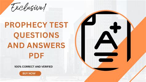 Prophecy Test Answers