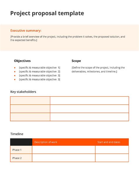 Proposal For A Project Template
