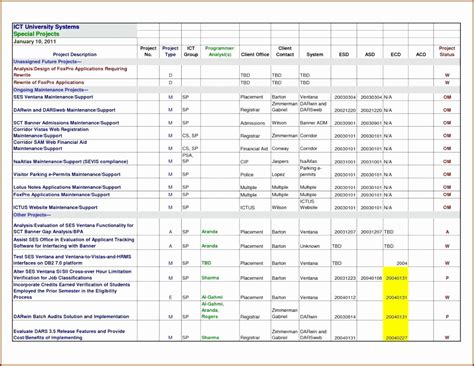Proposal Tracking Spreadsheet Proposal