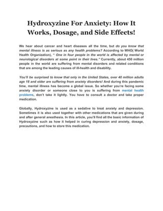 Propranolol and hydroxyzine together for anxiety.  Hydroxyzine did absolu...