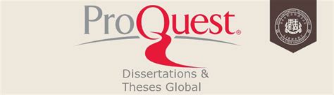 Proquest dissertation database. Locating Dissertations and Theses. The Proquest Dissertations and Theses Global database includes doctoral dissertations and selected masters theses from major universities worldwide.. Searchable by subject, author, advisor, title, school, date, etc. More information about full text access and requesting through Interlibrary Loan; NDLTD – … 