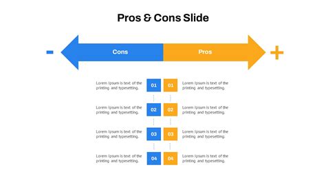 Pros and Cons Comparison Template for PowerPoint and Google Slides