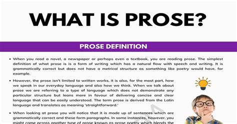 Prose writing. Prosody is the pleasing sound of words when they come together. Verse and prose can both benefit from having better prosody, since this makes the writing more … 