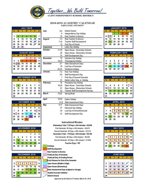 2023-2024 Academic Calendar. 2024-2025 Academic Calendar. District Events Calendar. Student Assessment Calendars. Download Calendar Events. Customize Calendar View. UIL Eligibility Calendar.. 