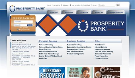 Prosperity bank online banking. At Prosperity Bank, we're committed to providing services that will simplify our customer's everyday financial needs. ... Sign into Online Banking; Hallettsville. Address. Prosperity Bank. 109 S. La Grange. Hallettsville, TX 77964. US (361) 798-4357 (361) 798-4357 Get Directions Contact Us. Lobby Hours. Day of the Week 