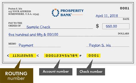 With the Prosperity Mobile Banking App you can check your balances, make deposits, and access many other mobile banking features. ... Routing number 113122655; SWIFT .... 
