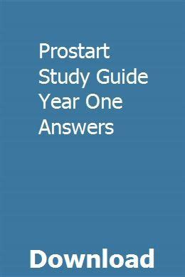 Prostart year 1 study guide answers. - John deere gator ts 4x2 manual.