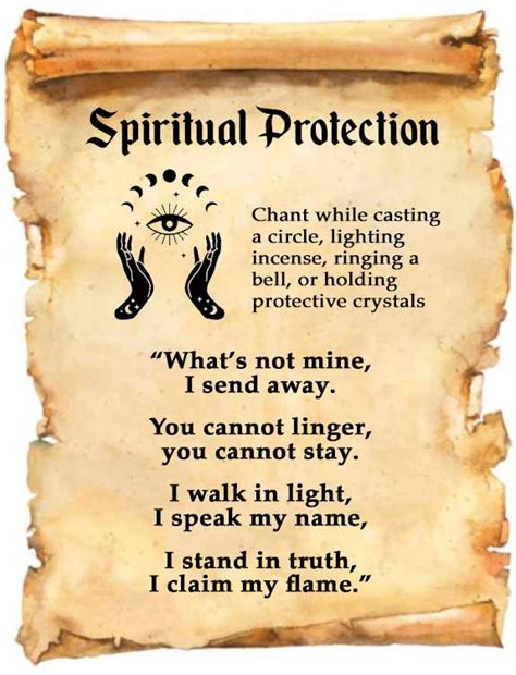 Protection spell chant.  E veryone has control of the forces around them at some le...