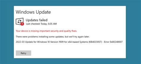 Protection update failed error code.  How do you Oct 30, 2017 · If you keep seei...