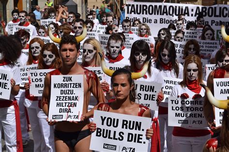Protest ahead of San Fermin bull-running festival