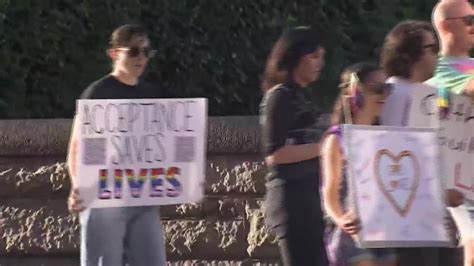 Protest in Worcester opposes decision from diocese saying local Catholic school students can’t change pronouns at school