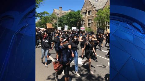 Protest in new haven ct today.  Important: locations are approximate.  Locations a...