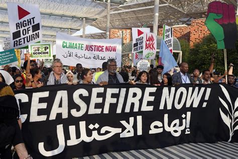 Protests at UN climate talks, from ceasefire calls to detainees, see ‘shocking level of censorship’
