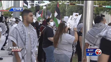 Protests held in Fort Lauderdale in wake of Hamas attack as local Israel, Palestine supporters raise their voices