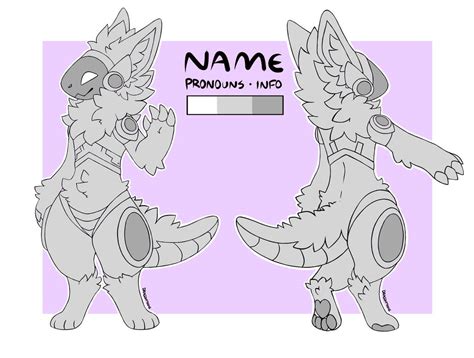 Protogen Reference Sheet Base P2U by codeflsh on DeviantArt