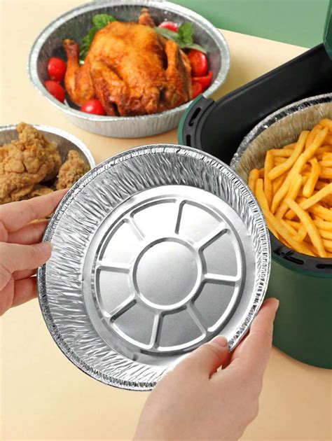 Protoiya 30pcs 8-Inch Air Fryer Aluminum Pans Non-stick Round …