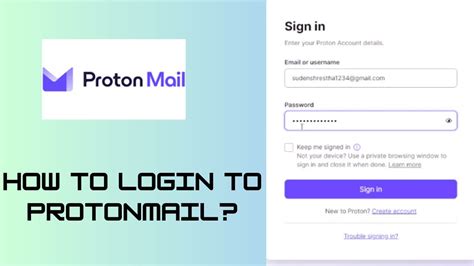 Protonmail email account. .  ...