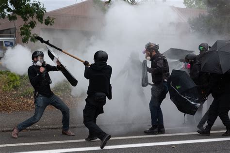 Proud Boys and antifa clash in violent protest in Portland