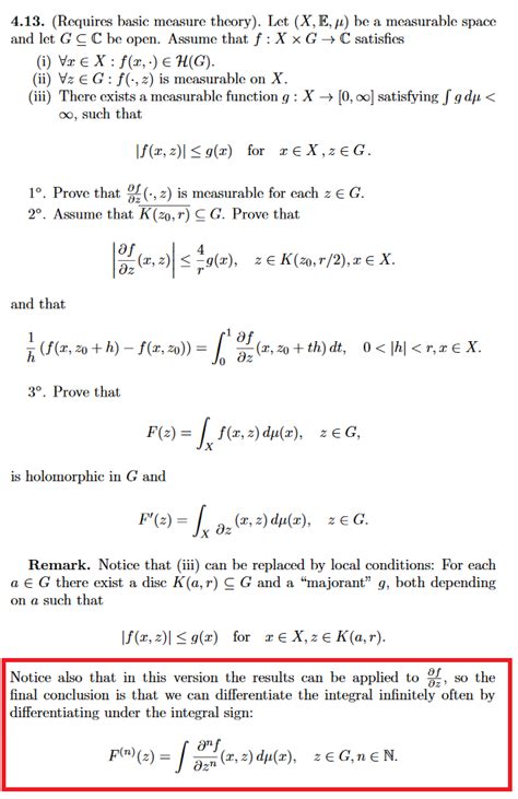 Prove That F N Z Int X Frac Partial N F Partial Z N X Z Mathrm D Mu X Mathematics Stack Exchange