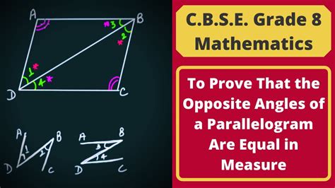 Prove that: In a parallelogram, opposite angles are equal. - Vedantu