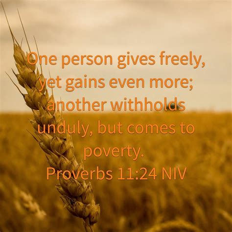 Proverbs 11 24 Msg