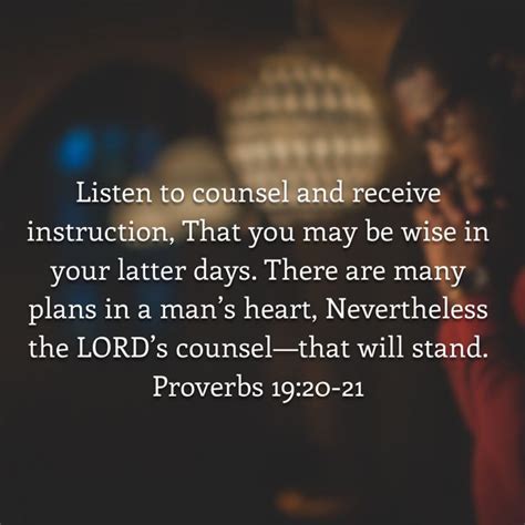 Proverbs 19:20-21 - The Bible App