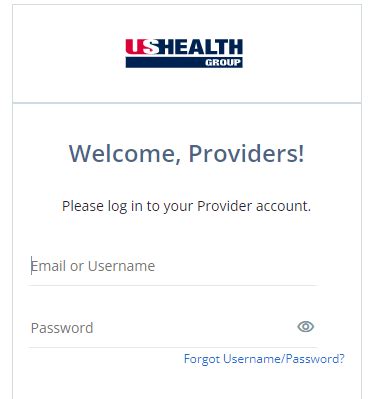 Provider ushealthgroup. You must follow the link sent via email to continue. USHEALTH Group ... 