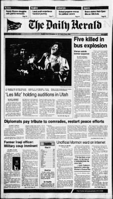 Provo daily herald obituaries past 3 days.  Wayne B.  Including deadlin...