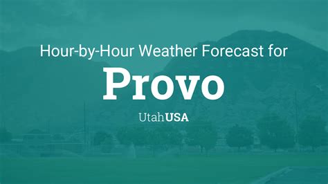 Provo weather hourly. ID. UT. Provo, UT Weather Forecast, with current conditions, wind, air quality, and what to expect for the next 3 days. 