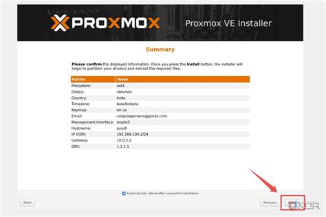 Proxmox install ui. .