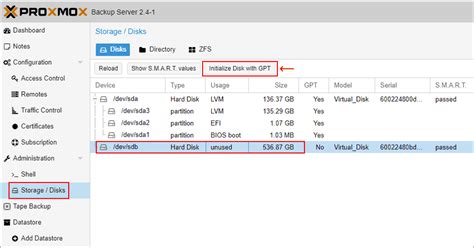 Proxmox mount disk.  RAW Disk or RAID 1, when used without ZFS, performs much better with sig...