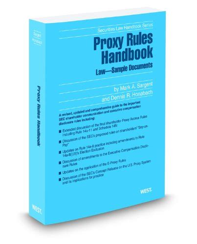 Proxy rules handbook 2005 2006 edition merrill corporation. - Opel astra g x16xel manual ro.