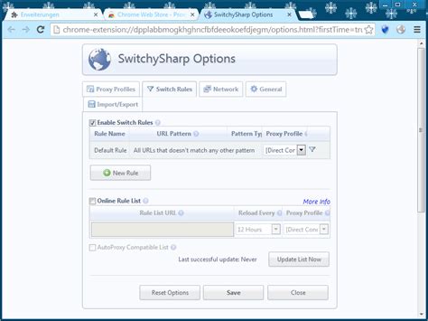 Proxy switchysharp. This extension replaces SwitchySharp, SwitchyPlus and Proxy Switchy. If you are using SwitchySharp, installing this extension will automatically migrate all profiles and settings for you. As a fallback, you can also export a backup file manually in SwitchySharp and then import the file in SwitchyOmega. NOTE: Please report … 
