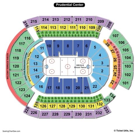 Prudential Center seating charts for all eve