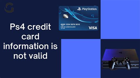 Ps4 Credit Card Not Valid 